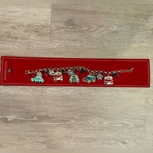 NWT Holiday Lane Christmas Charm Bracelet with Festive Cars and Trucks